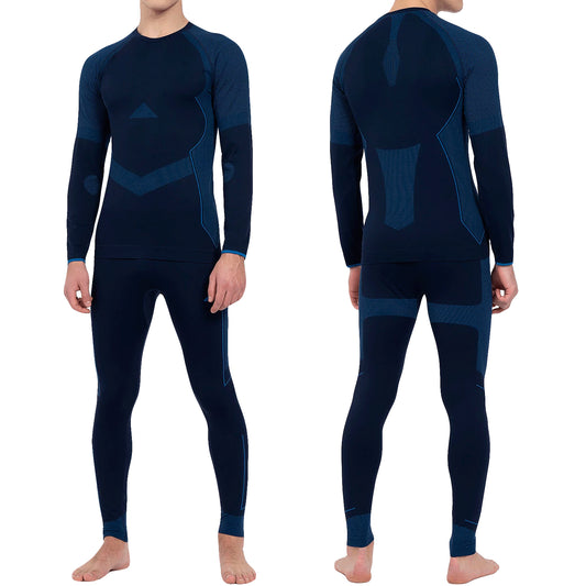 HEAT BOOSTER® Naadloze Heren Thermo Ondergoed Set Blauw