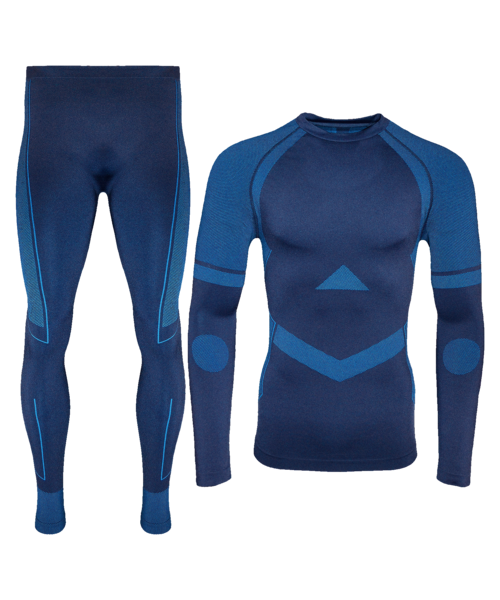 HEAT BOOSTER® Naadloze Heren Thermo Ondergoed Set Blauw